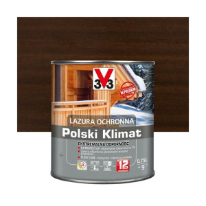 Lazura do drewna Polski Klimat Ekstremalna odporność 0.75 l Palisander V33