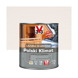 Lazura do drewna Polski Klimat Ekstremalna odporność 0.75 l Biały alpejski