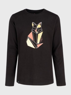dziewczęcy longsleeve z geometrycznym nadrukiem lisa L-FOXI JUNIOR 158-164