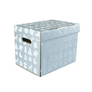 Pudło One Święta srebrne 22 l 34 x 25 x 26 cm
