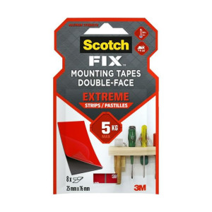 Taśma klejąca dwustronna w paskach 8 szt. 25 mm x 76 mm Scotch
