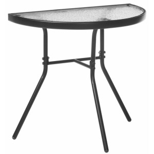 Stolik ogrodowy półokrągły Bistro 40x64cm srebrny Corciano