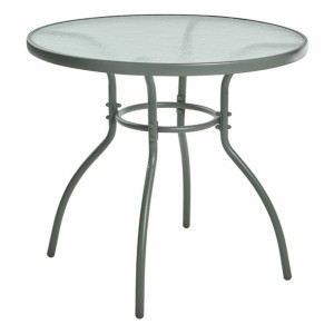 Stolik ogrodowy okrągły Bistro 80cm srebrny Corciano