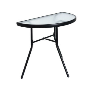 Stolik balkonowy półkole 70x41 cm czarny