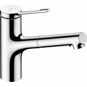 Bateria kuchenna z wyciąganą wylewką Zesis Lean Hansgrohe
