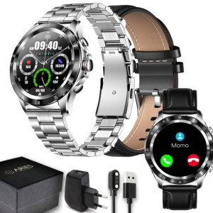 Smartwatch Męski Rozmowy 2 Paski Awx1 Gt Elegnat