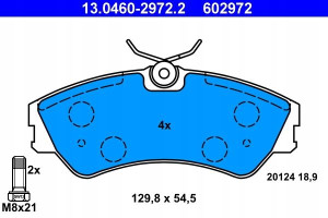 ATE 13.0460-2972.2 Zestaw klocków hamulcowych, ham