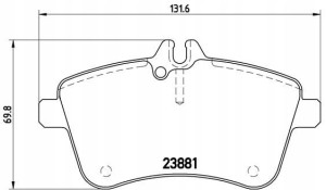 BREMBO P 50 057 Zestaw klocków hamulcowych, hamulc