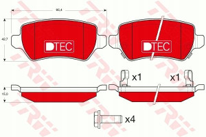 TRW GDB1515DTE Zestaw klocków hamulcowych, hamulce