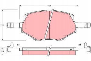 TRW GDB3103 Zestaw klocków hamulcowych, hamulce ta