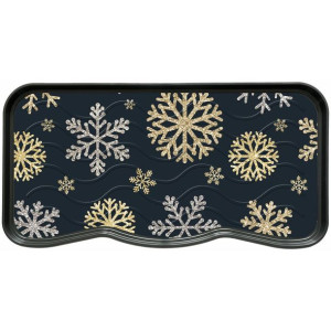 Ociekacz na buty Snowflakes X-mas 75 x 38 cm z recyklingu