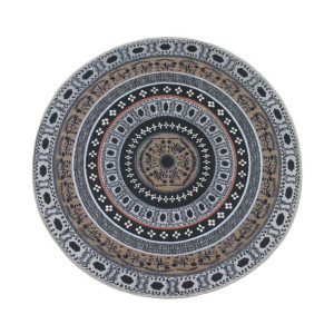 Dywan zewnętrzny Borneo szaro-beżowy okrągły ś. 120 cm