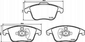 P 24 211 BREMBO Zestaw klocków hamulcowych, hamulc