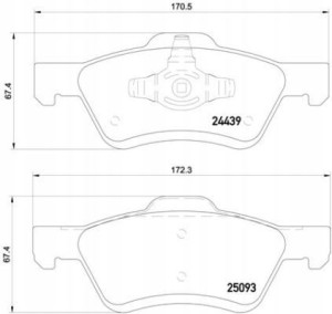 P 24 159 BREMBO Zestaw klocków hamulcowych, hamulc