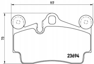 P 85 070 BREMBO Zestaw klocków hamulcowych, hamulc