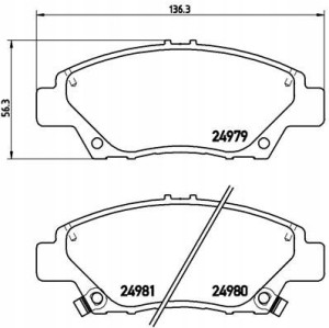 P 28 050 BREMBO Zestaw klocków hamulcowych, hamulc