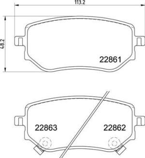 P 50 153 BREMBO Zestaw klocków hamulcowych, hamulc