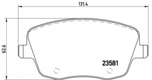 P 85 057X BREMBO Zestaw klocków hamulcowych, hamul