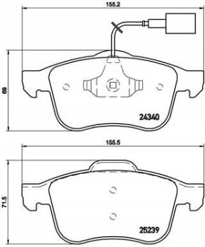 P 23 132X BREMBO Zestaw klocków hamulcowych, hamul