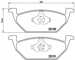 P 85 041X BREMBO Zestaw klocków hamulcowych, hamul