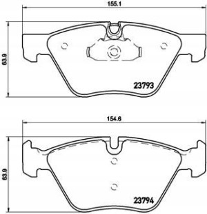P 06 057X BREMBO Zestaw klocków hamulcowych, hamul