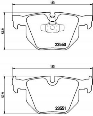 P 06 039X BREMBO Zestaw klocków hamulcowych, hamul