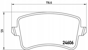 P 85 100X BREMBO Zestaw klocków hamulcowych, hamul