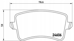 P 85 099X BREMBO Zestaw klocków hamulcowych, hamul