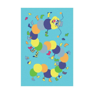Dywan dziecięcy Funky Top Iwo niebieski 300 x 400 cm