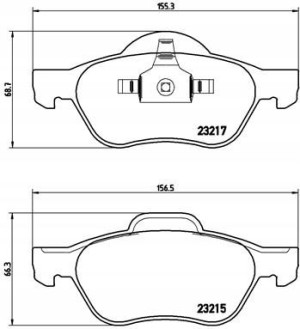 P 68 048X BREMBO Zestaw klocków hamulcowych, hamul