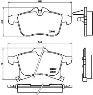 P 59 045X BREMBO Zestaw klocków hamulcowych, hamul