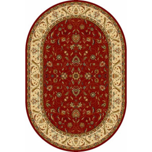 Dywan wełniany owalny Omega Aries rubin 170 x 235 cm