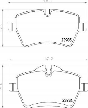 P 06 104 BREMBO Zestaw klocków hamulcowych, hamulc