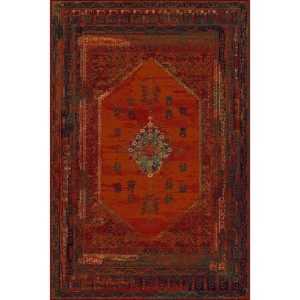 Dywan wełniany Omega Mistik czerwony 135 x 200 cm