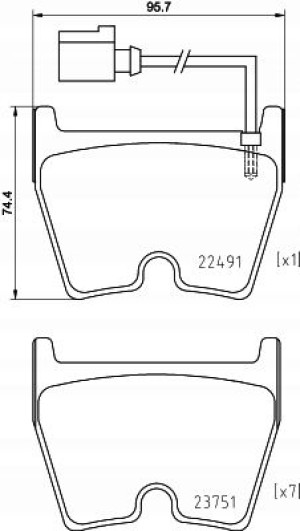P 85 152 BREMBO Zestaw klocków hamulcowych, hamulc