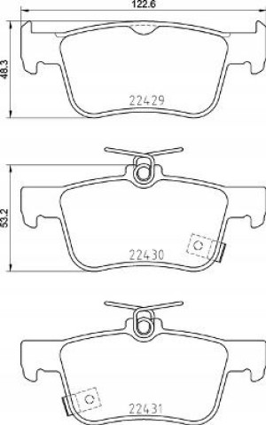 P 28 089 BREMBO Zestaw klocków hamulcowych, hamulc