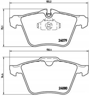 P 36 027 BREMBO Zestaw klocków hamulcowych, hamulc