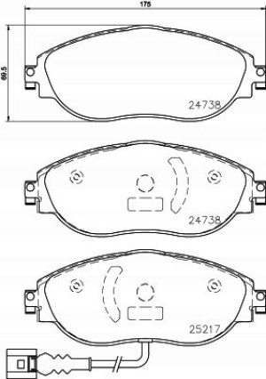 P 85 144 BREMBO Zestaw klocków hamulcowych, hamulc