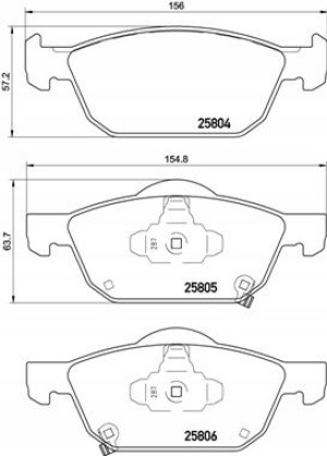 P 28 076 BREMBO Zestaw klocków hamulcowych, hamulc