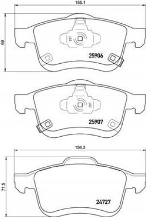 P 23 155 BREMBO Zestaw klocków hamulcowych, hamulc