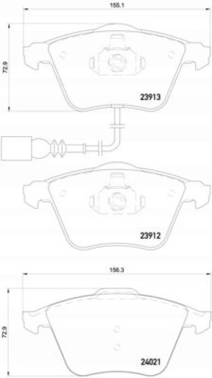 P 85 129X BREMBO Zestaw klocków hamulcowych, hamul