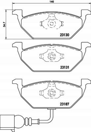 P 85 072X BREMBO Zestaw klocków hamulcowych, hamul