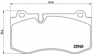 P 50 074X BREMBO Zestaw klocków hamulcowych, hamul