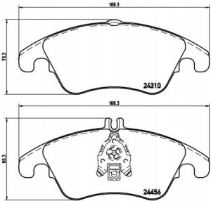 P 50 069X BREMBO Zestaw klocków hamulcowych, hamul