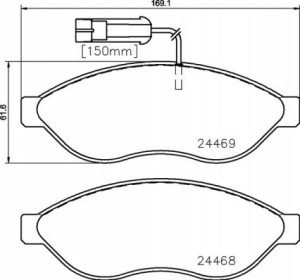 P 23 144 BREMBO Zestaw klocków hamulcowych, hamulc