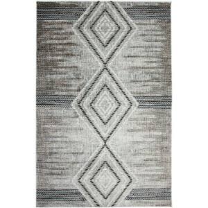 Dywan Tabris Geometryczny brązowy 80 x 150 cm