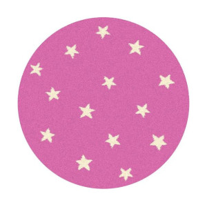 Dywan dziecięcy Funky Top Starf różowy śr. 100 cm