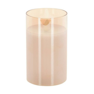 Świeca LED w szkle Amber wys. 12.5 cm na baterie