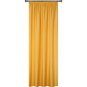 Zasłona Oxford musztardowa 140 x 260 cm na taśmie