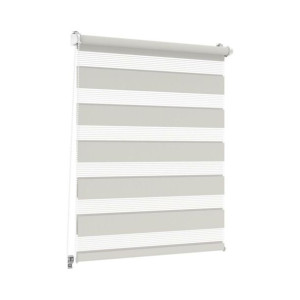 Roleta dzień noc Peter 83 x 230 cm srebrna z systemem click Inspire